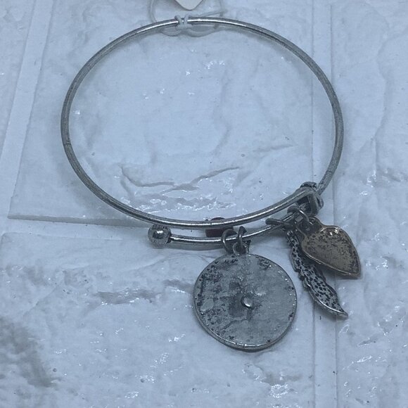 Bangle Wire Bracelet Indian man‎ Charm and Red Bead Silver Tone Women’s - Picture 4 of 7